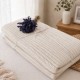 Pled tricotat din bumbac 100%, lila 220x240 cm cu model spic