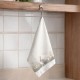 Prosop bucatarie 45x65 cm bumbac 100% Tuli cu flori, iepurasi si oua pastelate