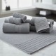 Prosop mov din bumbac 100% cu dungi decorative 70x140 cm