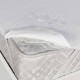 Protectie saltea impermeabila frotir alba 80x200 cu elastic la colturi