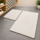 Set 2 covorase baie Tropik Home Elite maro din bumbac cu model embosat