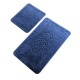 Set 2 covorase baie Tropik Home Elite bej din bumbac cu model embosat, dimensiuni 60x100 si 50x60 cm