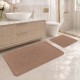 set 2 covorase baie bumbac Alessia Home Elite Rock antiderapante cu model in relief