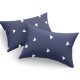 Set fete de perna 50x70 cm policoton Artus Negru cu model minimalist geometric