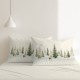 Fata de masa craciun pine bumbac 140x320cm cu brazi si reni
