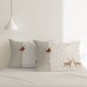 Set 2 fete de perna craciun glow bumbac 100% 50x70cm cu cabana si peisaj de iarna