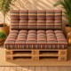 set 2 perne paleti maro deschis cu sezut 80x120 cm si spatar 45x120 cm