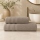 Set 2 prosoape baie bumbac 100% terry 500 GSM Rabi crem cu bordura texturata