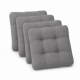 Set 4 perne albastre pentru scaun sau podea 40x40x7 cm, matlasate, cu umplutura din spuma poliuretanica