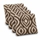 Set 4 perne scaun 40x40x7 cm, dungi multicolore