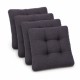 Set 4 perne scaun 40x40x7 cm, dungi multicolore