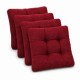 Set 4 perne galbene pentru scaun sau podea 40x40x7 cm, matlasate, cu umplutura din spuma poliuretanica