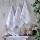 Set 6 prosoape bucatarie Fabia Saheser bumbac 100% jacquard 40x60 cm cu linii punctate