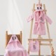 Set de baie bebeluși Cotton Box Aslan, cu halat verde cu glugă de leu, prosop și bavețică decorate cu motive de leu