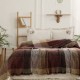 set cuvertura Floransa maro caramiziu 240x260cm Saheser Home