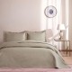 Set cuvertura TAC Harlow gri 250x260 cm cu 2 fete de perna matlasare ultrasonica model ondulat modern