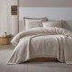 Set cuvertura jacquard bumbac 240x260cm, Grace Gri, cu model discret