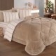 Set dormit pilota iarna 1 persoana Soft Line gri deschis fata catifelata
