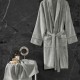 Set Halat baie marime L si prosop 50x90cm, bumbac 100% , Cotton Box, Deluxe Verde