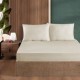 Set husa de pat cu elastic si 2 fete de perna, bumbac ranforce, antracit, 180x200 cm, potrivita pentru saltele de pana la 30 cm inaltime
