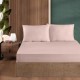 Set husa de pat cu elastic si 2 fete de perna, bumbac ranforce, antracit, 180x200 cm, potrivita pentru saltele de pana la 30 cm inaltime