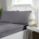 Set husa de pat cu elastic si 2 fete de perna, bumbac satinat, maro 120x200 cm, potrivit pentru un dormitor elegant
