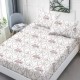 Set husa de pat cu elastic finet bej cu fluturi 160x200cm