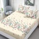 Set husa de pat cu elastic finet flori cu funde 160x200cm