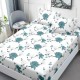 Set husa de pat cu elastic finet flori cu funde 160x200cm