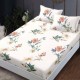 Set husa de pat cu elastic finet fluturi roz 160x200cm