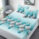 Set husa de pat cu elastic finet model geometric 160x200cm