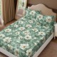 Set husa de pat cu elastic finet gri cu pene 160x200cm