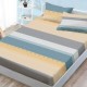 Set husă finet 160x200 cm cu elastic și 2 fețe de pernă, model flori vintage și fluturi pe fond crem