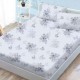 Set husă finet 160x200 cm cu elastic și 2 fețe de pernă, model flori vintage și fluturi pe fond crem