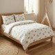 Lenjerie de pat dubla bumbac 100%  cu zane si design pastel mov roz 4 piese Fabricata in Romania