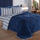 Set dormit pilota iarna pat dublu cu fata catifelata Soft Line Gri Antracit
