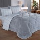 Set dormit pilota iarna pat dublu cu fata catifelata Soft Line Gri Antracit