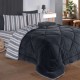Set dormit pilota iarna pat dublu cu față catifelată Soft Line Albastru
