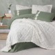 Set Premium Pat Dublu Cuvertura Maro si Lenjerie Crem, Cotton Box Rolf