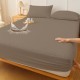 Set protectie matlasata impermeabila cu elastic pentru saltea 90x200 cm  si 2 fete perna 50x70cm mov