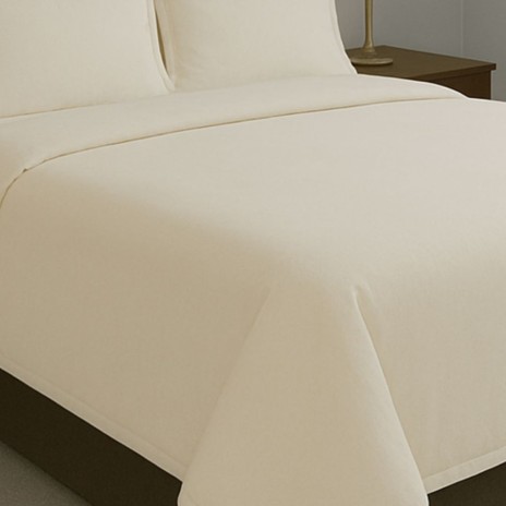 Cearceaf de pat bumbac ranforce bej 240x260 cm