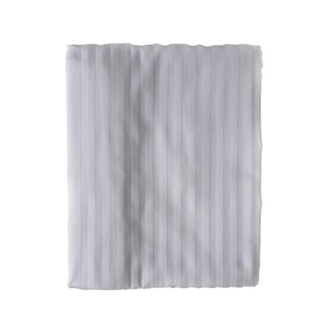 Cearceaf pilota bumbac satinat 200x220cm, Nazenin Home, Line Alb