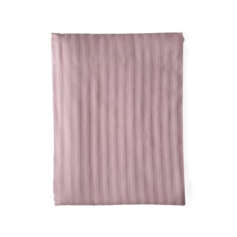Cearceaf pilota bumbac satinat 200x220cm, Nazenin Home, Line Roz Pudra