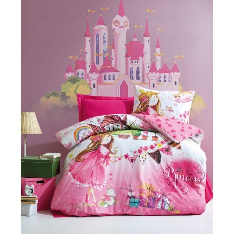 Cotton Box - Lenjerie pat 1 persoana bumbac 100 ranforce - Princess - Pink