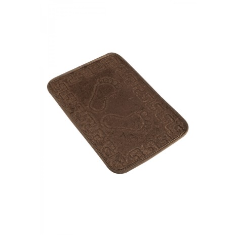 Covoras baie Alessia Home Footprint Coffee antiderapant 40x60 cm