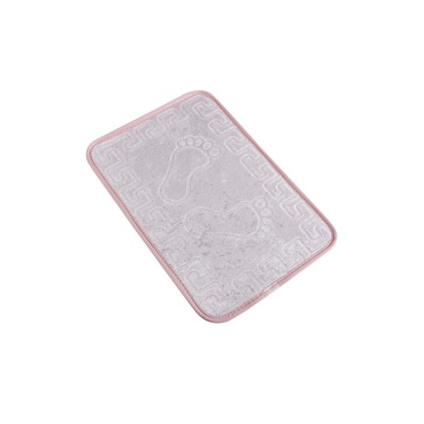 Covoras baie 40x60 cm, Alessia Home, Footprint Roz Pudra