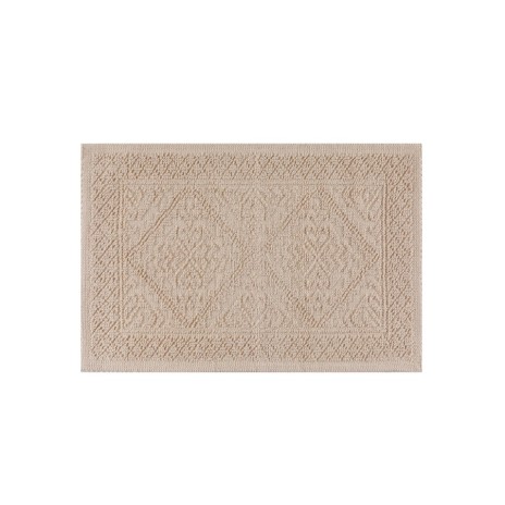 Covoras baie 40x60cm, bumbac 100%, Kilim bej