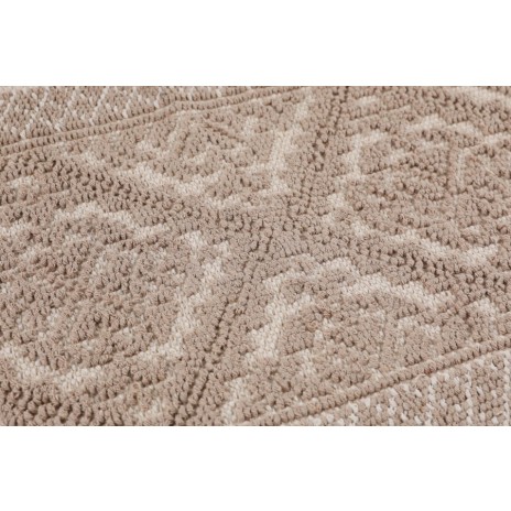 Covoras baie 40x60cm, bumbac 100%, Kilim maro