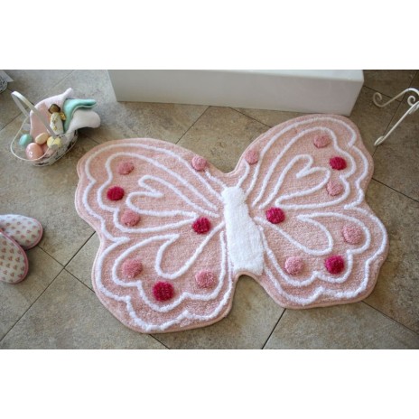 Covoras baie 70 x 120 cm, Alessia Home, Kelebek - Pink