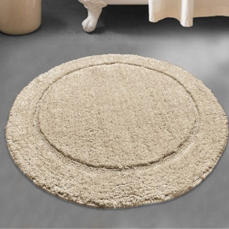 Covoras baie rotund, bumbac 100%, diametru 90, Alessia Home, Wolle Stone